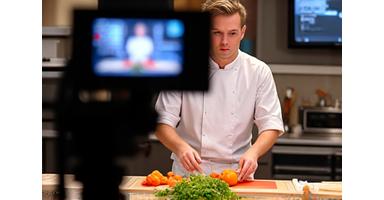 Food video interactive content live cooking